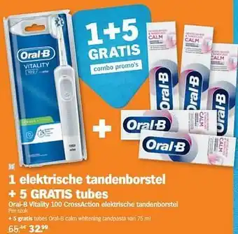 Albert Heijn Oral-b vitality 100 crossaction elektrische tandenborstel 75ml aanbieding