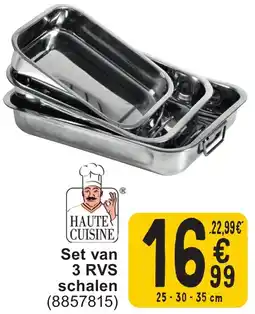 Cora Set van 3 RVS schalen aanbieding