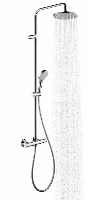 GAMMA Hansgrohe douchesysteem Vernis Blend 200 met thermostaatkraan chroom aanbieding
