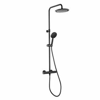 GAMMA Tiger douchesysteem Splash Akcent met thermostatisch kraan zwart aanbieding
