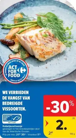 Carrefour Kabeljauwhaasje aanbieding