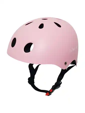 Decathlon Kinderfietshelm Pro Sport Lights - Mat Pink aanbieding