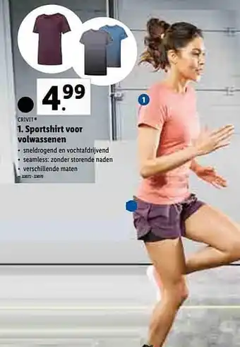 Lidl Sportshirt voor volwassenen aanbieding