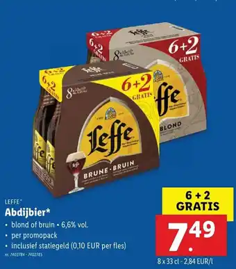 Lidl Leffe abdijbier 8*330ml aanbieding