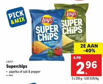 Lidl Lay's Superchips 2*250g aanbieding