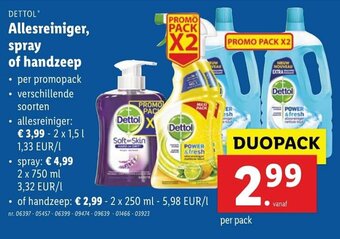Dettol allesreiniger, spray of handzeep