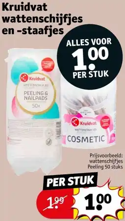 Kruidvat Kruidvat wattenschijfjes en -staafjes aanbieding