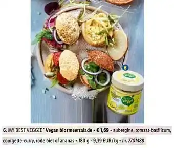 Lidl Vegan biosmeersalade 180g aanbieding
