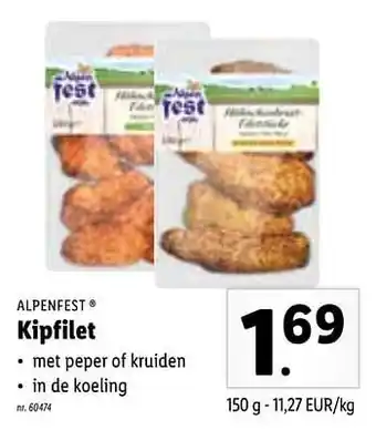 Lidl Kipfilet 150g aanbieding