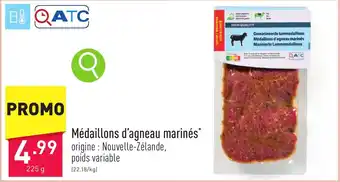 ALDI Médaillons d'agneau marinés aanbieding