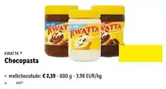 Lidl Chocopasta melkchocolade 600g aanbieding