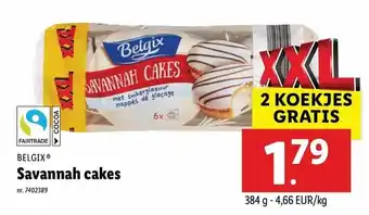 Lidl Belgix Savannah cakes 384g aanbieding
