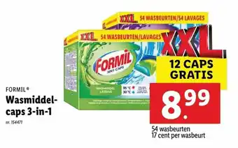 Lidl Formil Wasmiddelcaps 3in1 54wb aanbieding