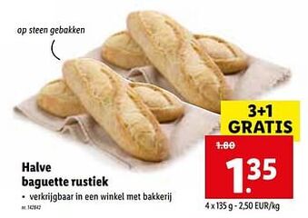 Lidl Halve baguette rustiek aanbieding
