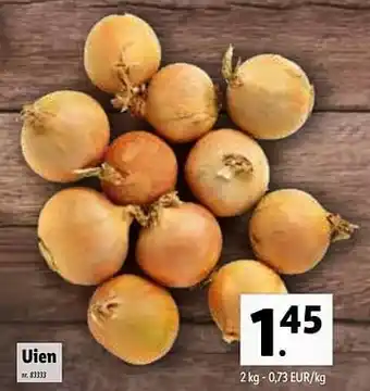 Lidl Uien 2kg aanbieding