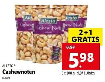 Lidl Cashewnoten 200g aanbieding