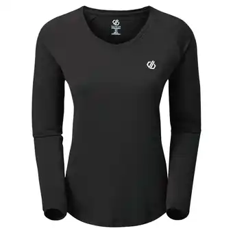 Decathlon Dames Discern Tshirt met lange mouwen (Zwart) aanbieding