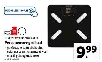 Lidl Silvercrest personal care personenweegschaal aanbieding