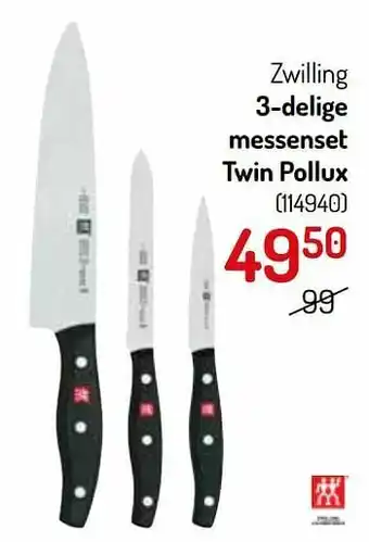 Oh Green Zwilling 3-delige messenset twin pollux aanbieding