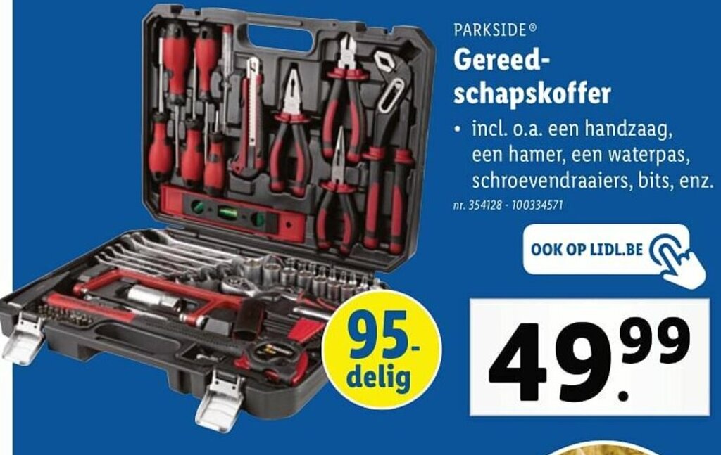 Parkside Gereedschapskoffer promotie bij Lidl