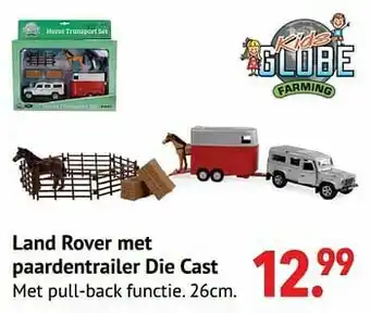 Land rover met paardentrailer die cast