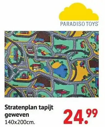 Freetime Stratenplan tapijt geweven aanbieding