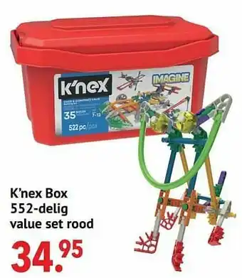 Freetime K’nex box 552-delig value set rood aanbieding
