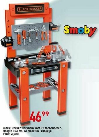 Black+decker werkbank met 75 toebehoeren