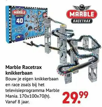 Marble racetrax knikkerbaan