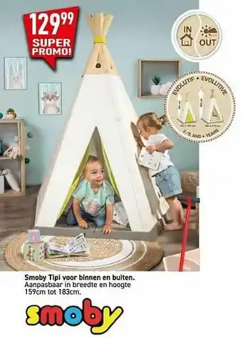 Smoby tipi voor binnen en buiten