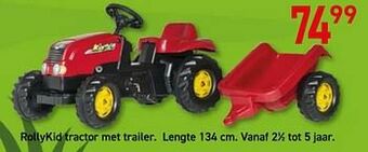 Rollykid tractor met trailer