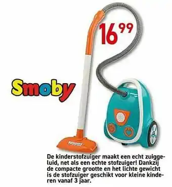 De kinderstofzuiger maakt een echt zuigge- luid