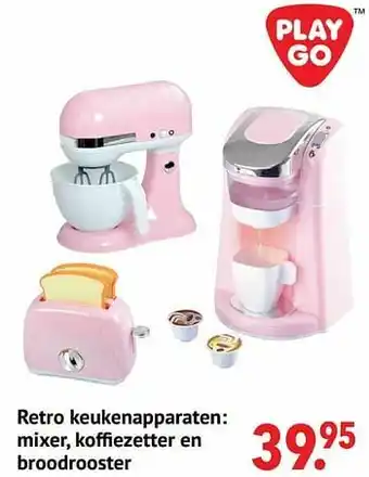 Freetime Retro keukenapparaten mixer, koffiezetter en broodrooster aanbieding