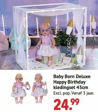 Freetime Baby born deluxe happy birthday kledingset aanbieding