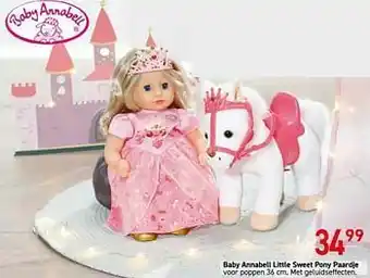 Baby annabell little sweet pony paardje