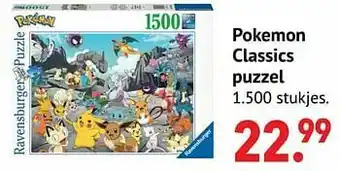 Freetime Pokemon classics puzzel aanbieding