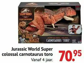 Jurassic world super colossal carnotaurus toro