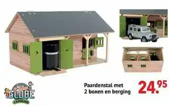 Paardenstal met 2 boxen en berging