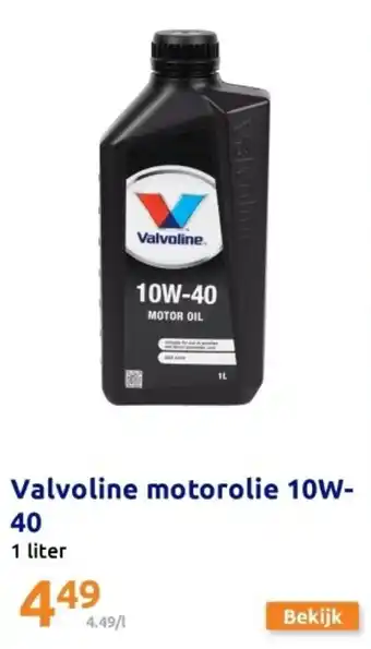 Action Valvoline motorolie 10W-40 aanbieding