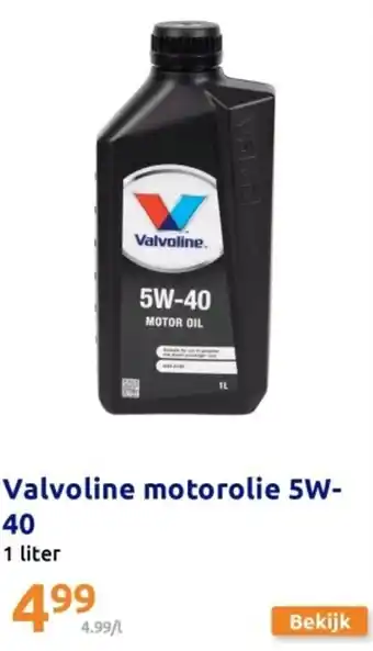 Action Valvoline motorolie 5W-40 aanbieding