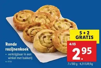 Lidl Ronde rozijnenkoek 7*100g aanbieding
