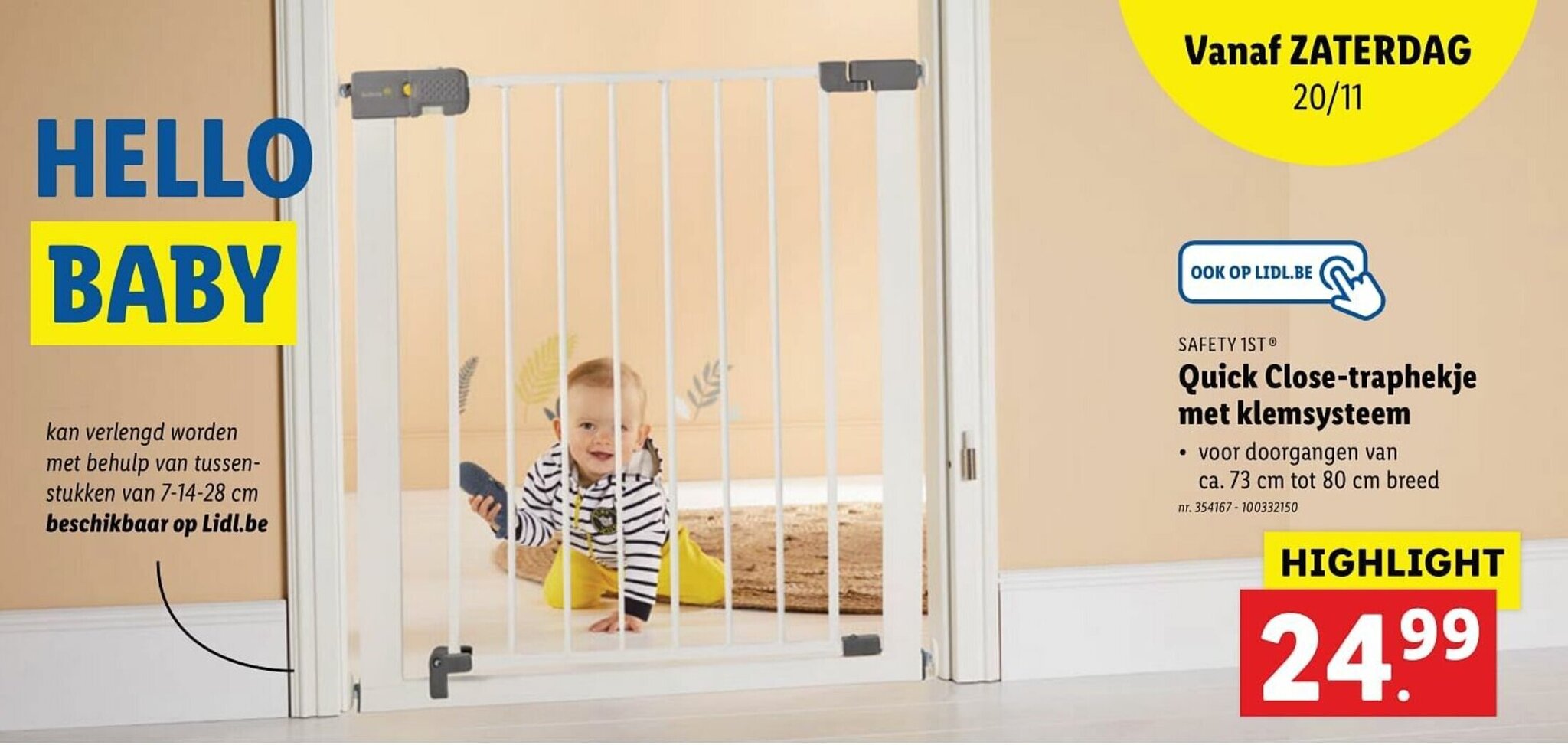 Safety 1st Quick CloseTraphekje met klemsysteem promotie bij Lidl