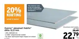 GAMMA Gyproc gipsplaat Habito aanbieding