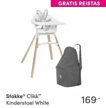 Baby & Tiener Stokke clikk kinderstoel white aanbieding