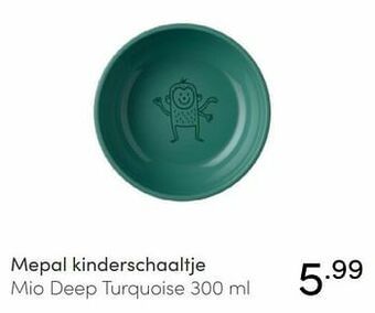 Baby & Tiener Mepal kinderschaaltje mio deep turquoise aanbieding