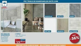 Zelfbouwmarkt Pvc tegels en wandpanelen tegels aanbieding