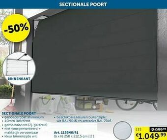 Zelfbouwmarkt Sectionale poort aanbieding
