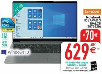 Cora Lenovo notebook ideapad 3 15alc6 aanbieding