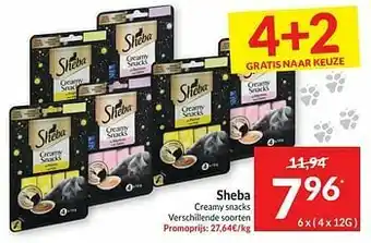 Intermarché Sheba creamy snacks aanbieding