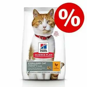 Zooplus 15% korting! 7/10 kg Hill’s Science Plan Kattenvoer - Mature Adult Sterilised Chicken - 10 kg aanbieding